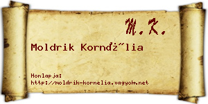 Moldrik Kornélia névjegykártya